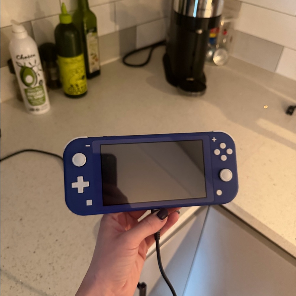 Blue Handheld Gaming Console